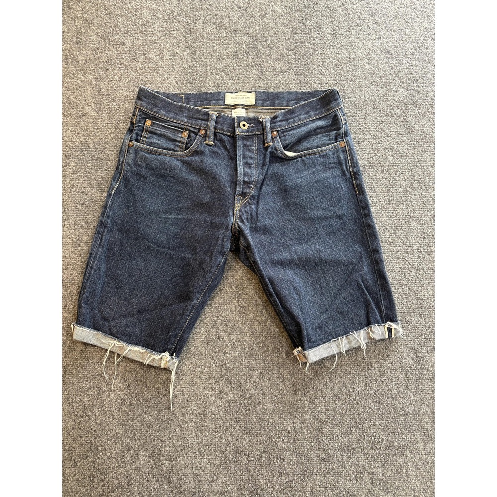 Simon Miller Denim Bermuda Shorts Mens 31 Blue Selvedge Cutoff 10 Inseam USA